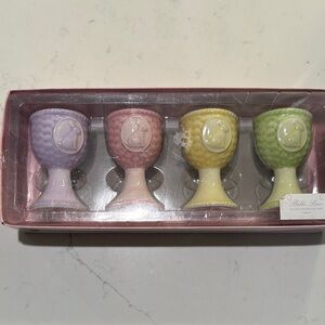 Bella Luxx Pastel Egg Cups Set New in box